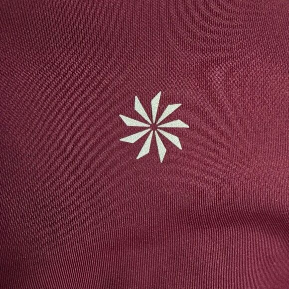 Athleta Ultimate Stash Pocket 7/8 Tights Leggings Deep Burgundy 1X High Rise - Picture 4 of 14